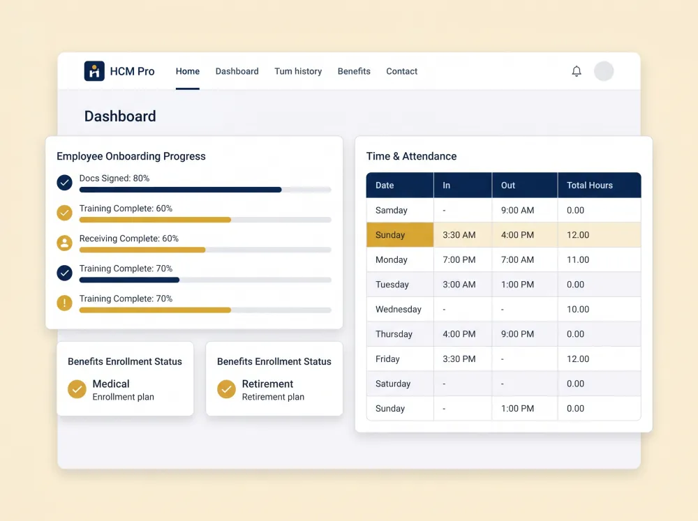HCM dashboard